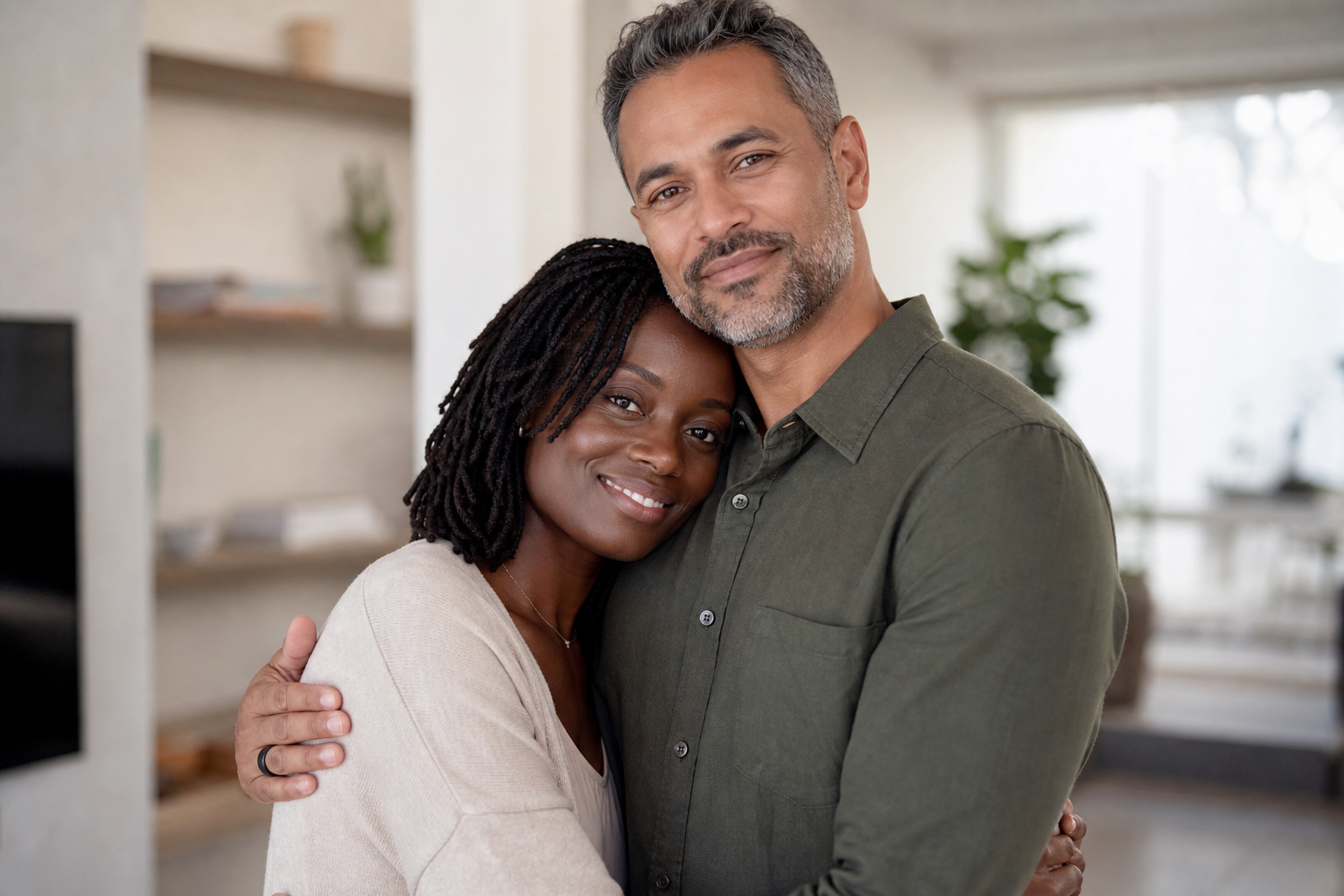 A couple communicating openly about their feelings in the lifestyle, representing the cultivation of compersion